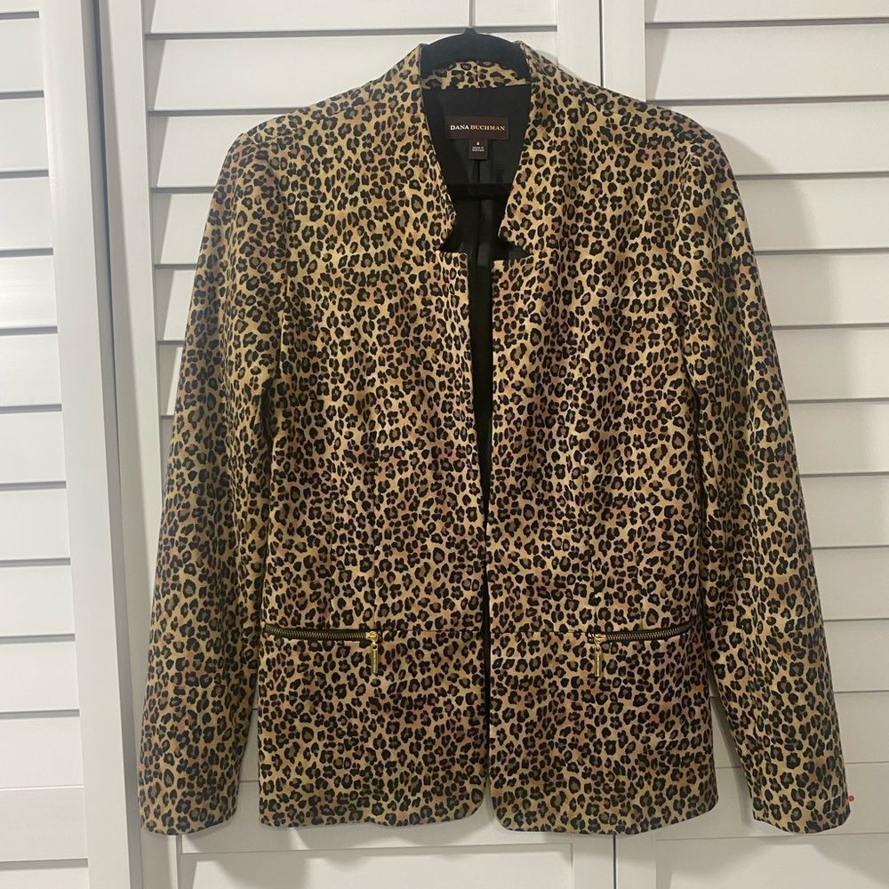 Leopard Print Blazer - image 1